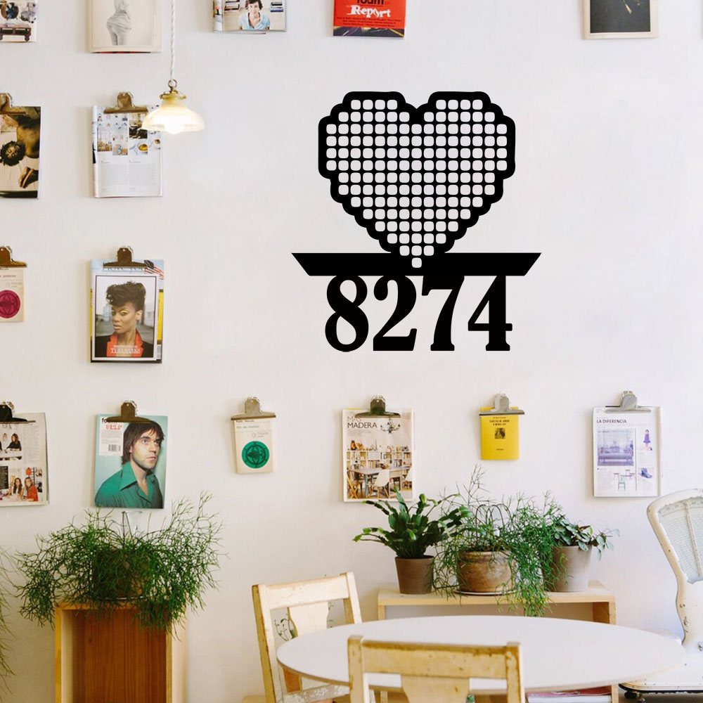 Home Decor Wall Stickers - 1PC Cool Love สติ๊กเกอร์ติดผนังแบบกำหนดชื่อได้ สติ๊กเกอร์ติดผนังแบบถอดได้ DIY
