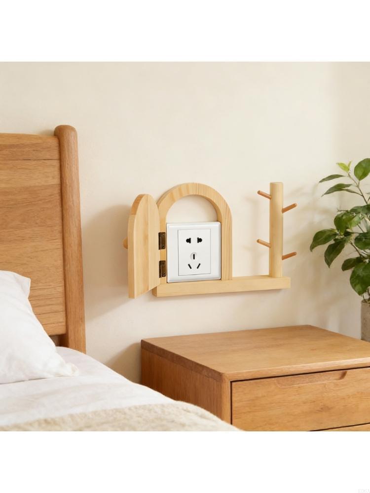 Home Decor Outlet - ไม้Outlet Guard Nordic Design Outletสำหรับปลั๊กไฟฟ้าพื้นผิวธรรมชาติเด็กPet Proofฝาครอบกันฝุ่น