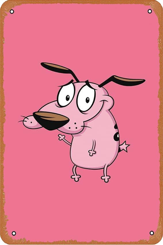 Home Decor Kit - Courage The Cowardly Dog 2160×3840 วอลเปเปอร์โปสเตอร์ป้ายโลหะวินเทจ