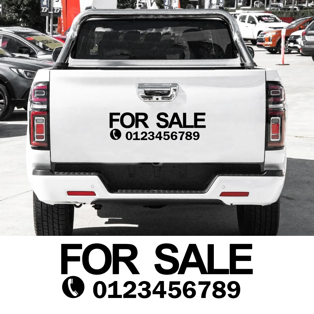 Home Decor Wall Stickers - 1 PC ตลกที่กําหนดเองข้อความหมายเลขรถสติกเกอร์ Auto Sticker Wall