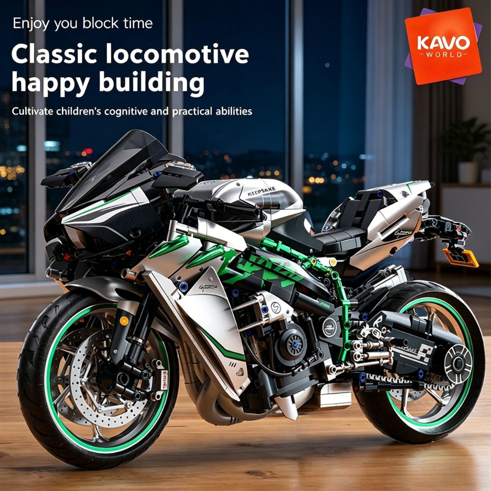 Home Decor On Wheels - KAVOWORLD 1:5 ชุดตัวต่อรถจักรยานยนต์คลาสสิก 2248 ชิ้น ชุดประกอบโมเดลรถสปอร์ตแบบกลไก