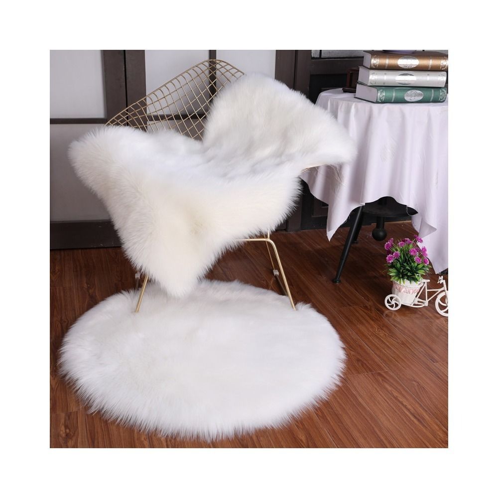 Cowhide Rug Faux - พรมขนแกะเทียม ซักได้ นุ่มฟู ขนยาว ป้องกันพื้น ปูพื้นห้องนอน
