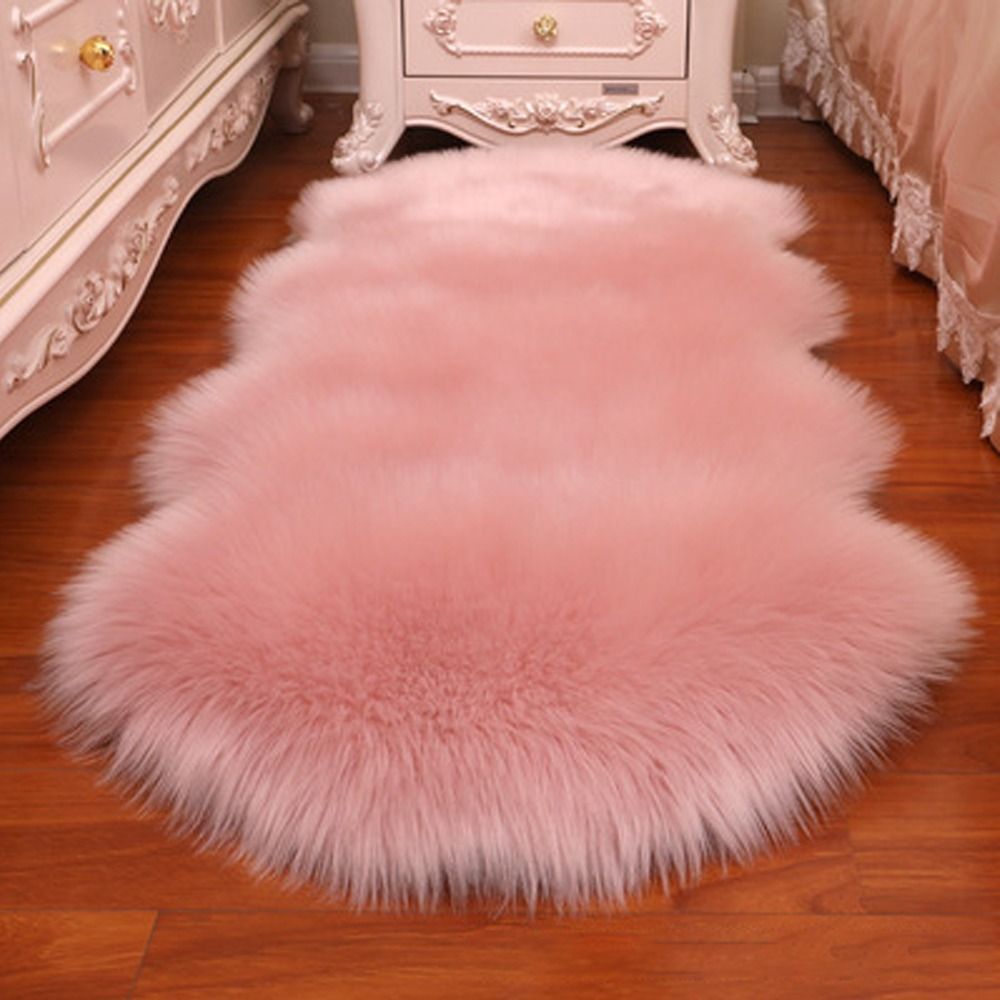 Cowhide Rug Faux - หนังแกะประดิษฐ์ผมยาวพรมขนสัตว์ปุยนุ่มนุ่ม Faux Fluffy Shaggy พรมตกแต่งบ้าน