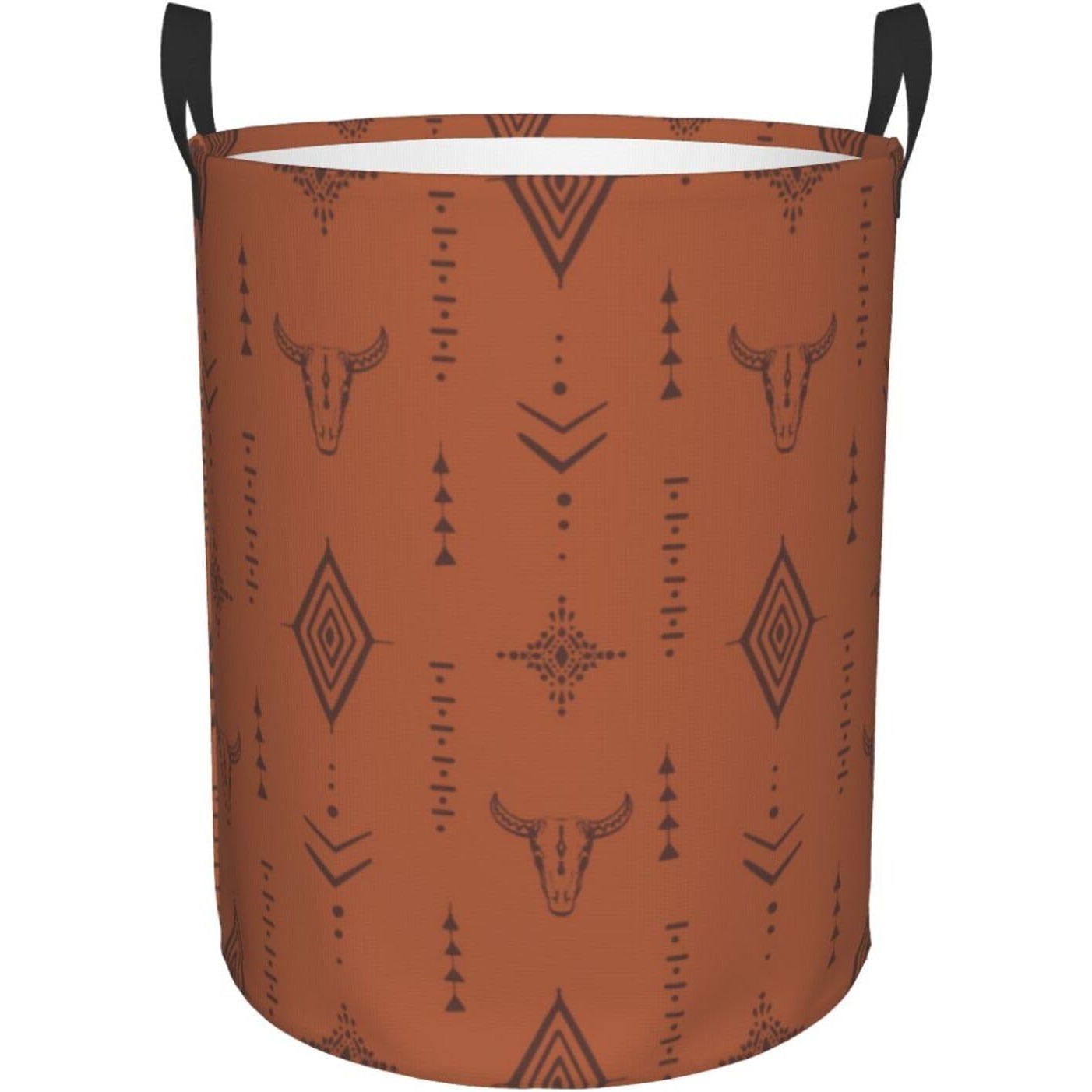 Home Decor Hampers - ตะกร้าผ้าสไตล์โบฮีเมียนตะวันตก พร้อมหูหิ้ว ตะกร้าผ้าพับได้ ตะกร้าใส่ผ้าสกปรก ตะกร้าเก็บของ