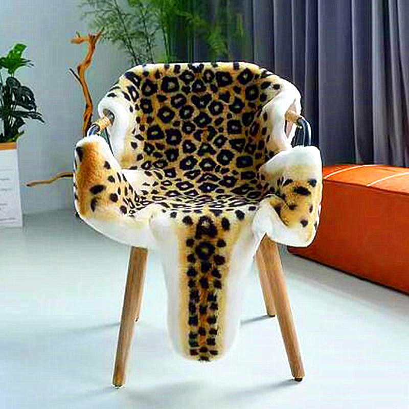 Cowhide Rug Faux - 150x100 ซม.เสือดาวพิมพ์ขนาดใหญ่Faux Cowhideพรมสัตว์พิมพ์Furryพรมลื่นข้างเตียงสําหรับตกแต่งห้องนั่งเล่น