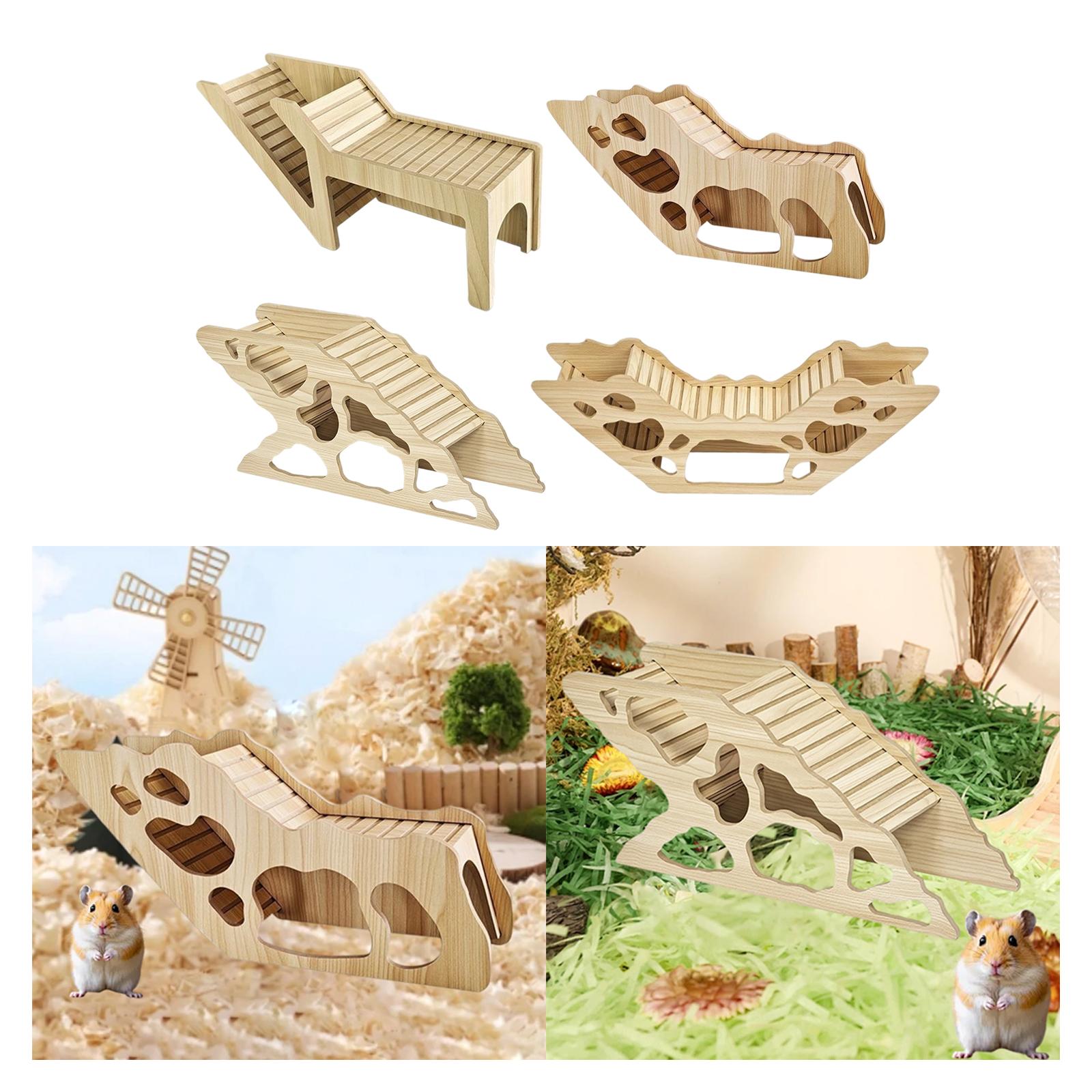 Home Decor Habitat - บ้านและที่อยู่อาศัยสำหรับหนูแฮมสเตอร์ พร้อมบันไดปีน ตกแต่งที่อยู่อาศัย ซ่อนตัวสำหรับหนูแฮมสเตอร์แบบซักได้ บ้านปราสาทสำหรับสัตว์เลี้ยงขนาดเล็ก สำหรับชินชิลล่าและหนู