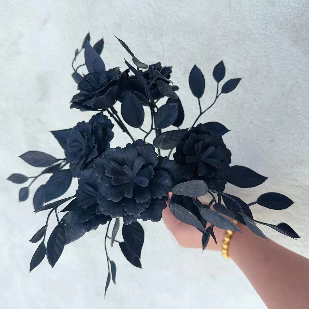 สีดําฮาโลวีนประดิษฐ์ดอกไม้ตกแต - Home Decor Event บทวิจารณ์และราคา