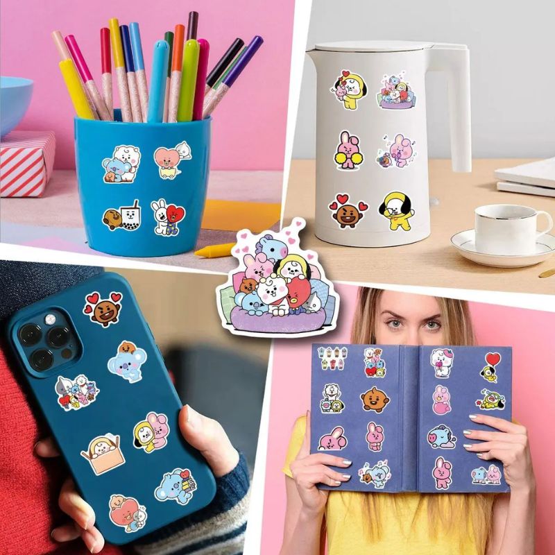 สติกเกอร์ BT 2 1 Chimmy Cooky  - Home Decor Tv บทวิจารณ์และราคา