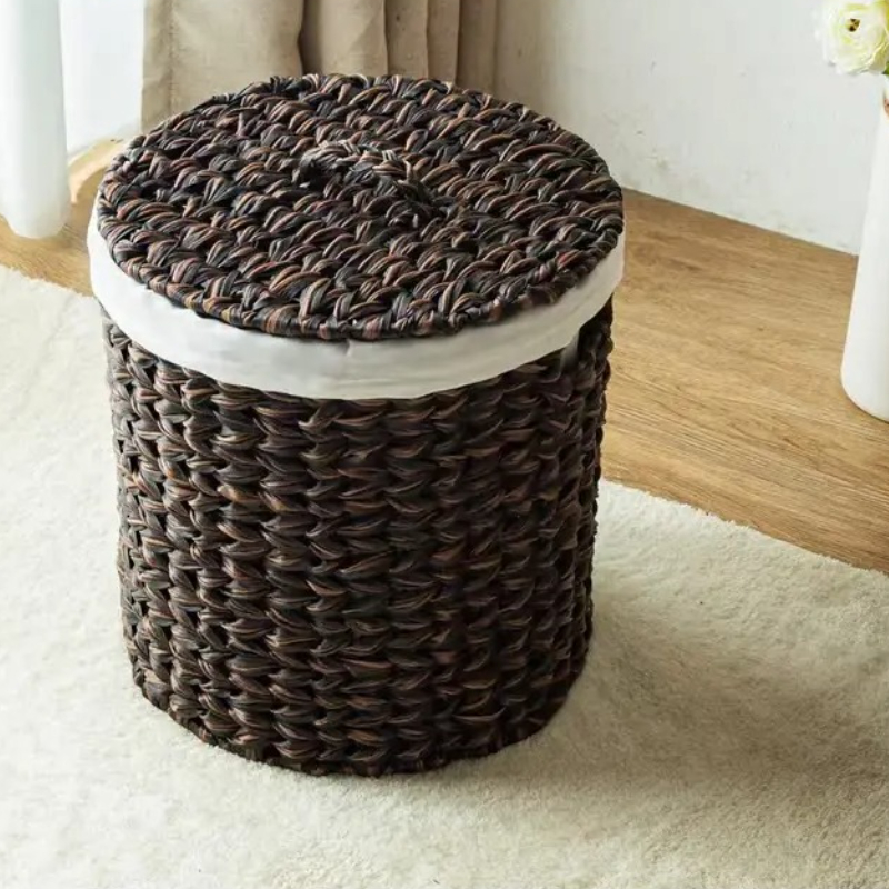 ถังเก็บของในห้องน้ำสีน้ำตาลกาแ - Rattan Plant Basket บทวิจารณ์และราคา