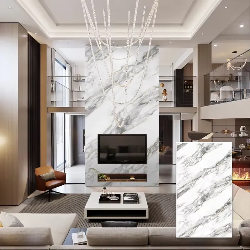 แผ่นผนังลายหินอ่อน PVC กันน้ำ  - Home Decor Wpc Panel บทวิจารณ์และราคา