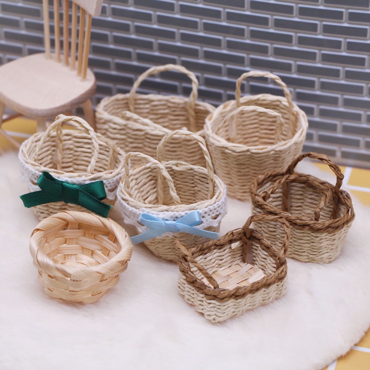 1 PC ตุ๊กตา Handทอ Lafite หญ้า - Rattan Plant Basket บทวิจารณ์และราคา