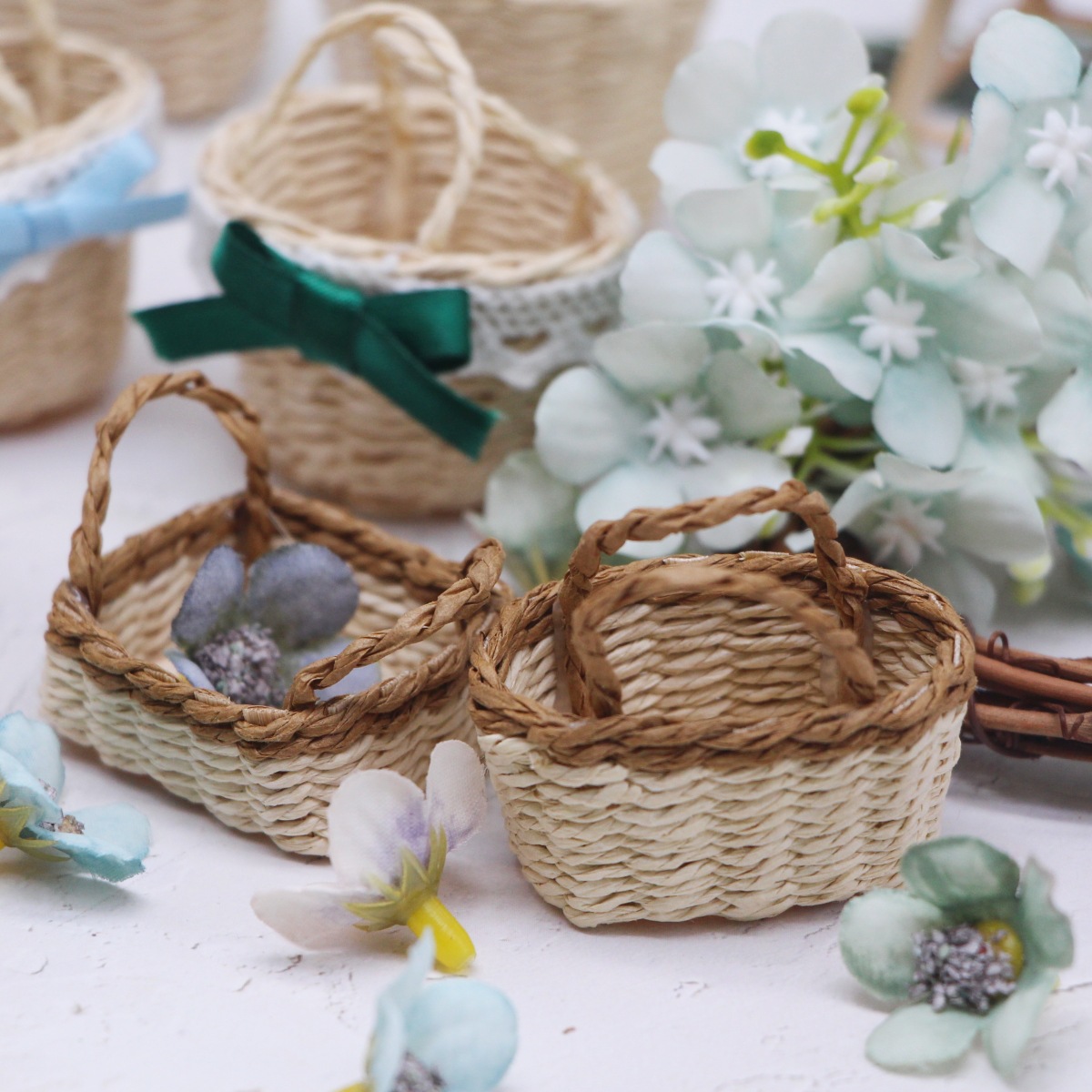 1 PC ตุ๊กตา Handทอ Lafite หญ้า - Rattan Plant Basket บทวิจารณ์และราคา