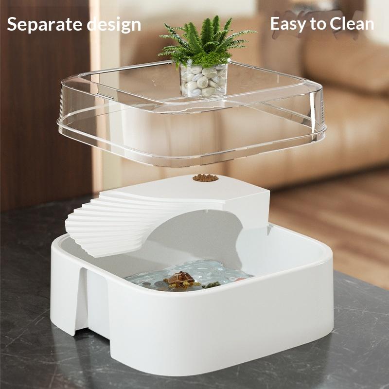 ตู้เลี้ยงเต่าแบบโปร่งใสพร้อมแท - Home Decor Habitat บทวิจารณ์และราคา