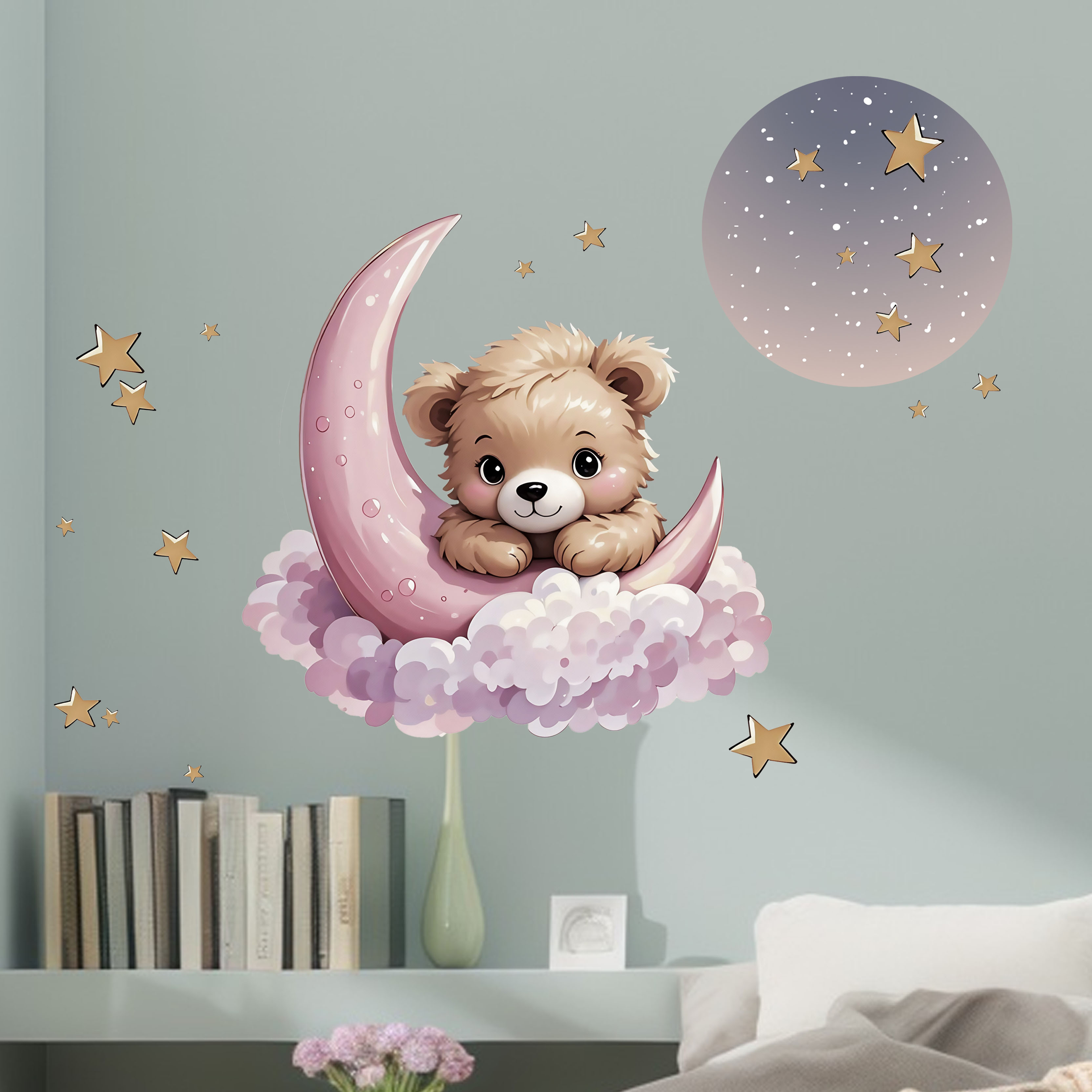 สติ๊กเกอร์ติดผนังลายหมีดาวพระจ - Home Decor Kit บทวิจารณ์และราคา
