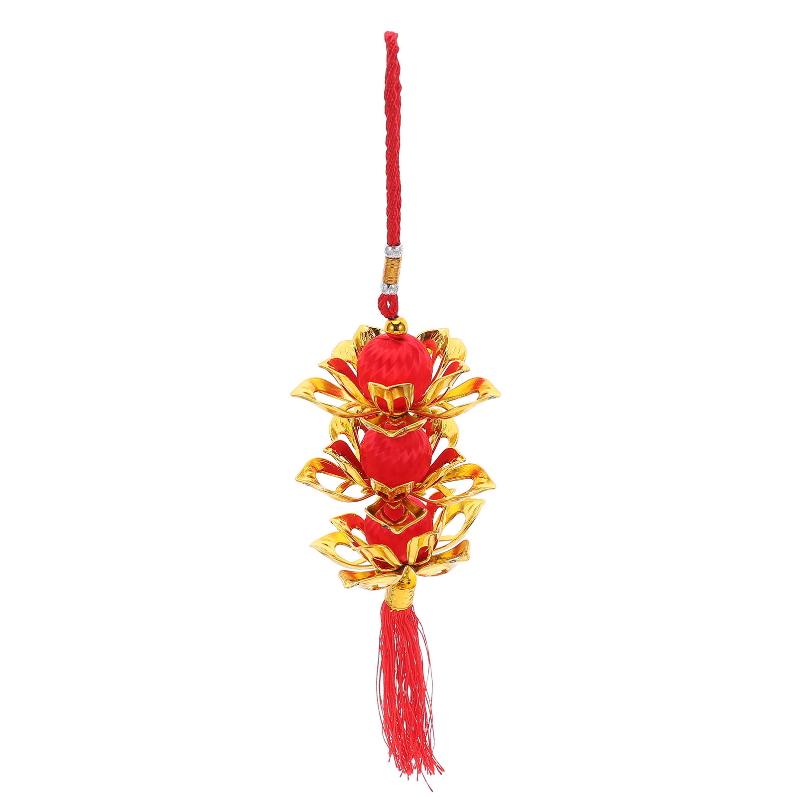 โคมไฟดอกบัวประดับพู่สีแดงสดใสส - Home Decor Event บทวิจารณ์และราคา