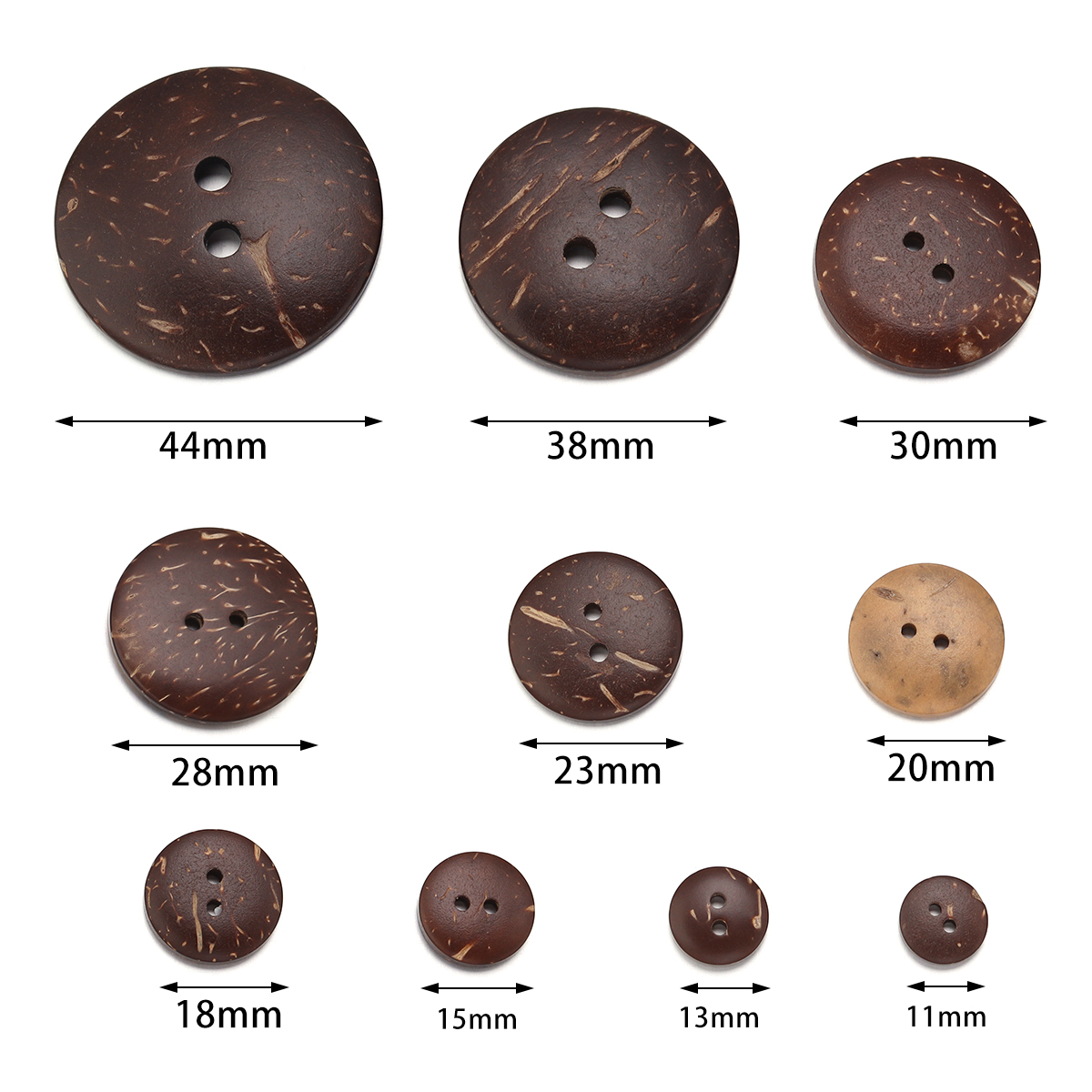 10-100pcs ปุ่มเชลล์มะพร้าวธรรม - Home Decor Handmade บทวิจารณ์และราคา