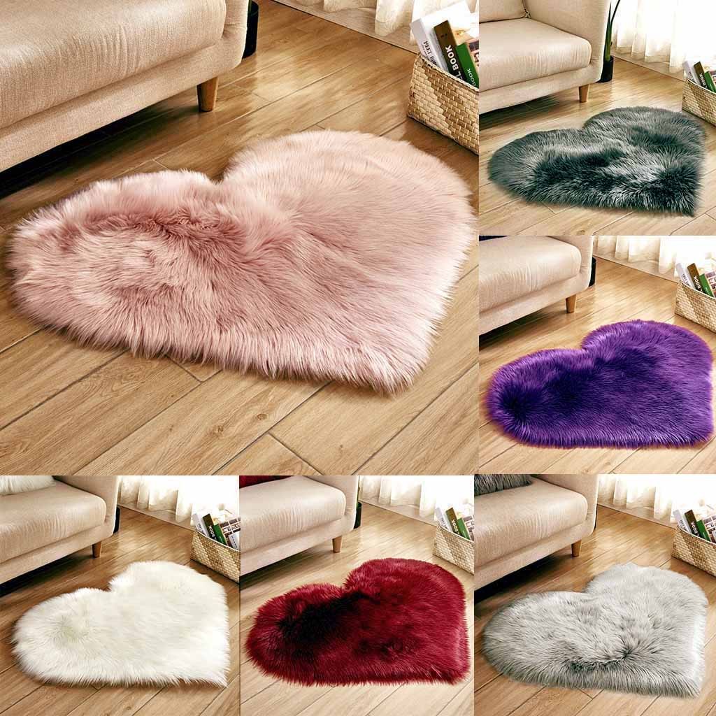 พรมขนเทียมรูปหัวใจพรมปูพื้นขนป - Cowhide Rug Faux บทวิจารณ์และราคา