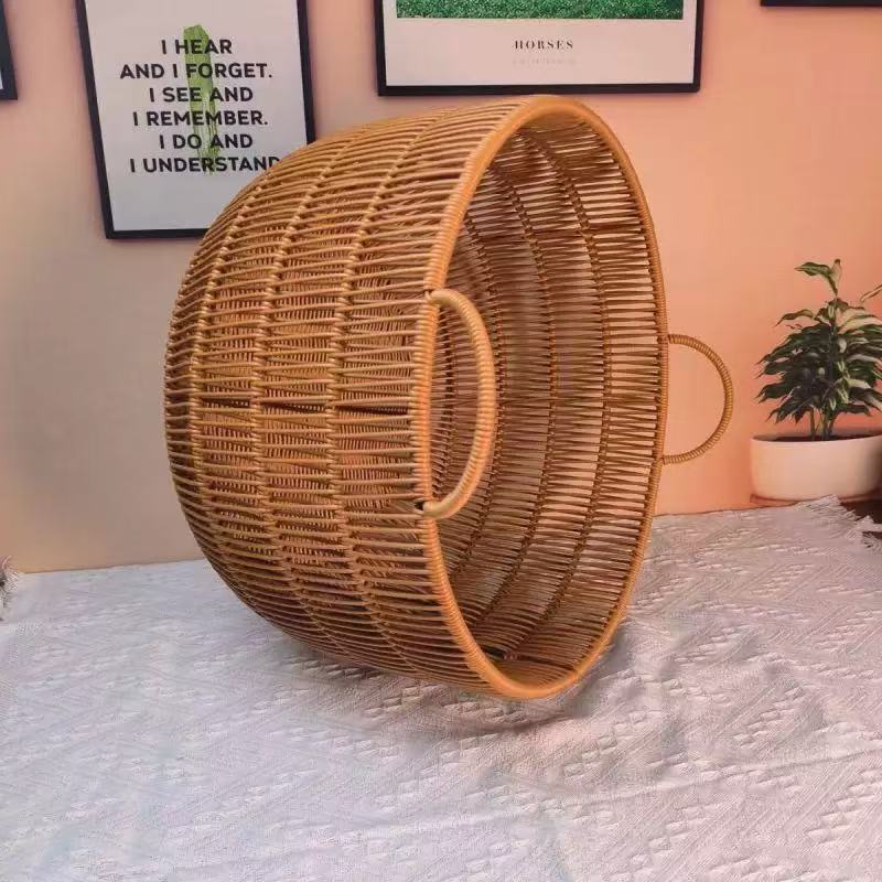 ตะกร้าเก็บของสานลายหวายทำมือ | - Rattan Plant Basket บทวิจารณ์และราคา