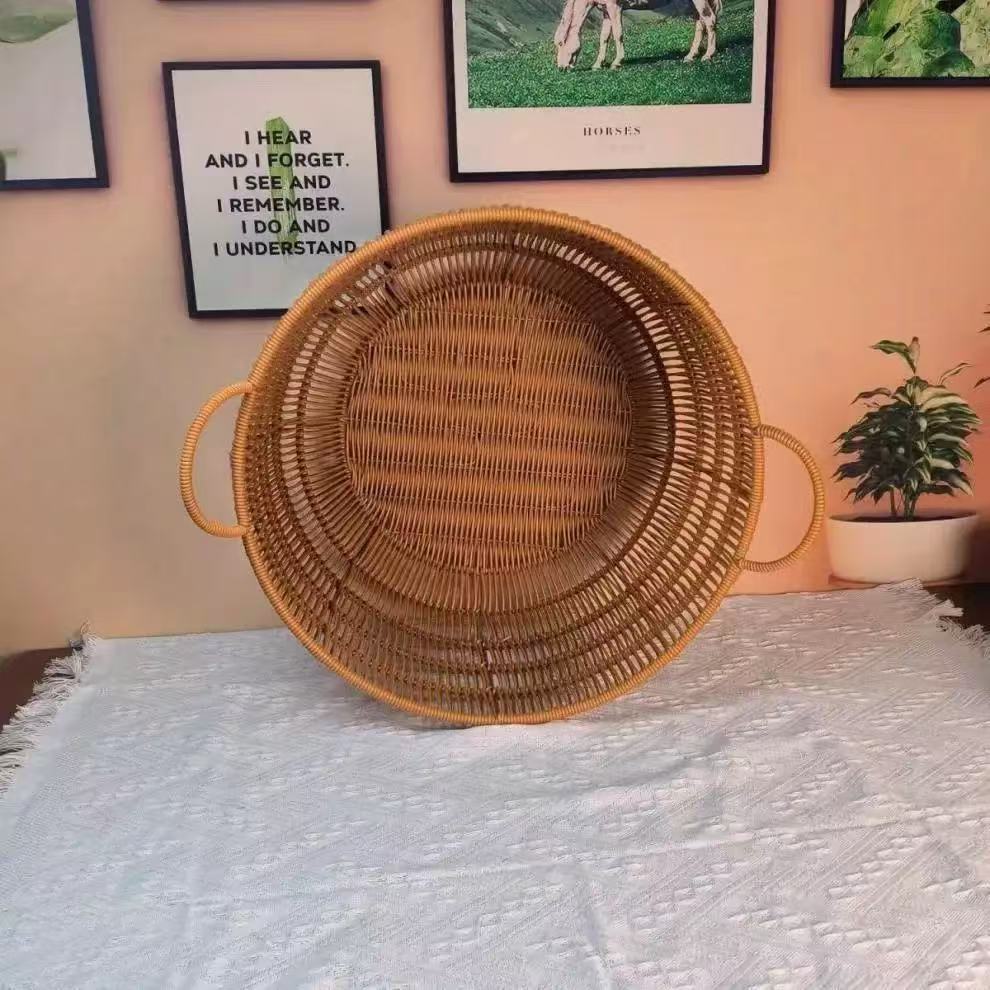 ตะกร้าเก็บของสานลายหวายทำมือ | - Rattan Plant Basket บทวิจารณ์และราคา