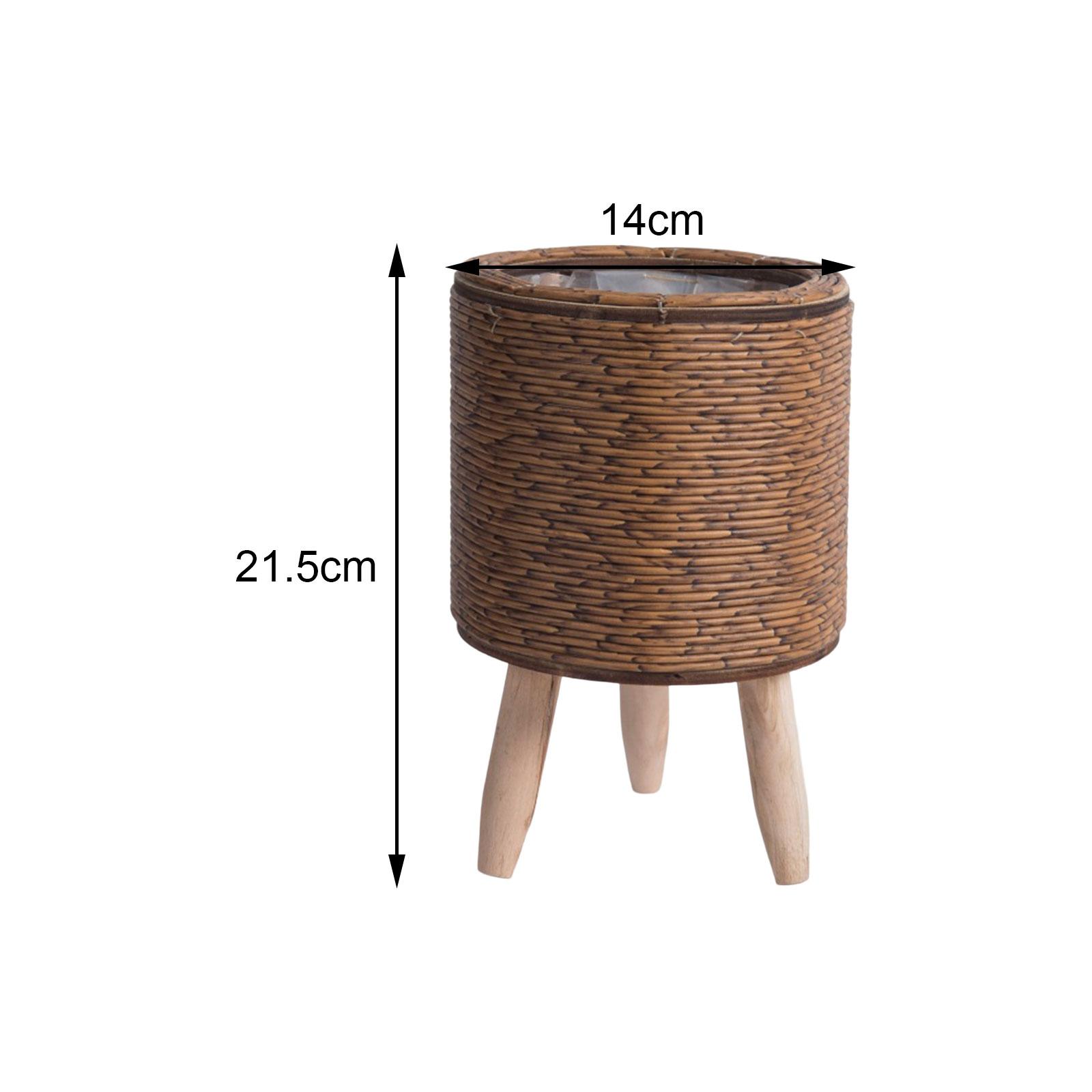 ตะกร้าสานแบบมีขา 2 ชิ้นสำหรับจ - Rattan Plant Basket บทวิจารณ์และราคา