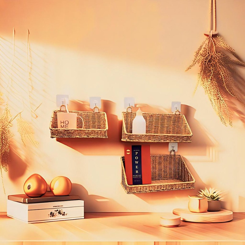ตะกร้าเก็บของหวายแบบแขวนพร้อมต - Home Decor Hampers บทวิจารณ์และราคา