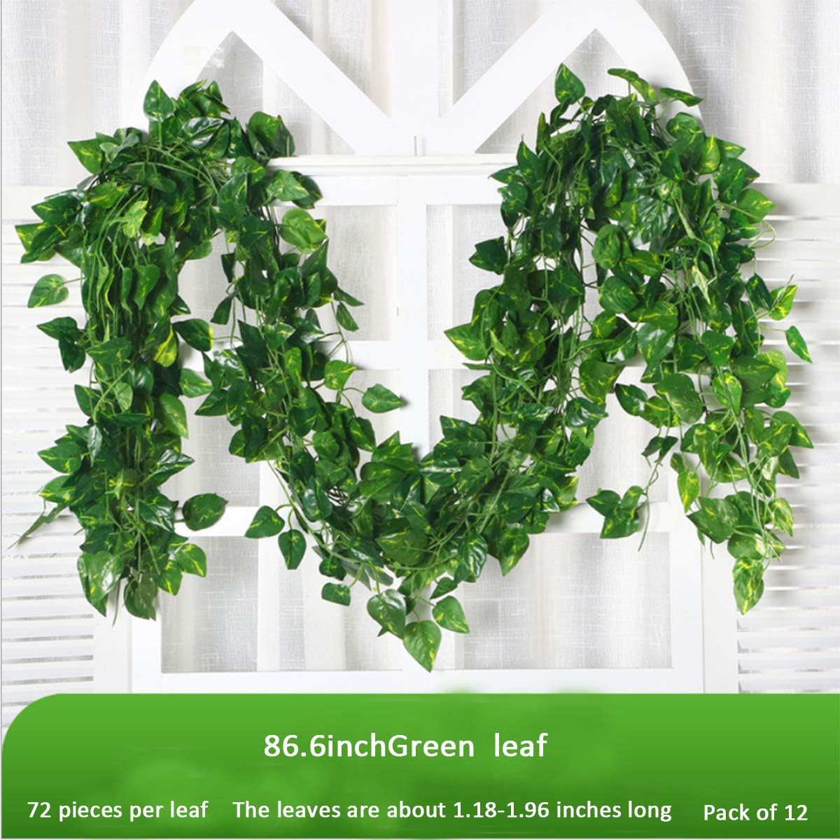 100/2M สีเขียวประดิษฐ์ Ivy Vin - Rattan Plant Basket บทวิจารณ์และราคา