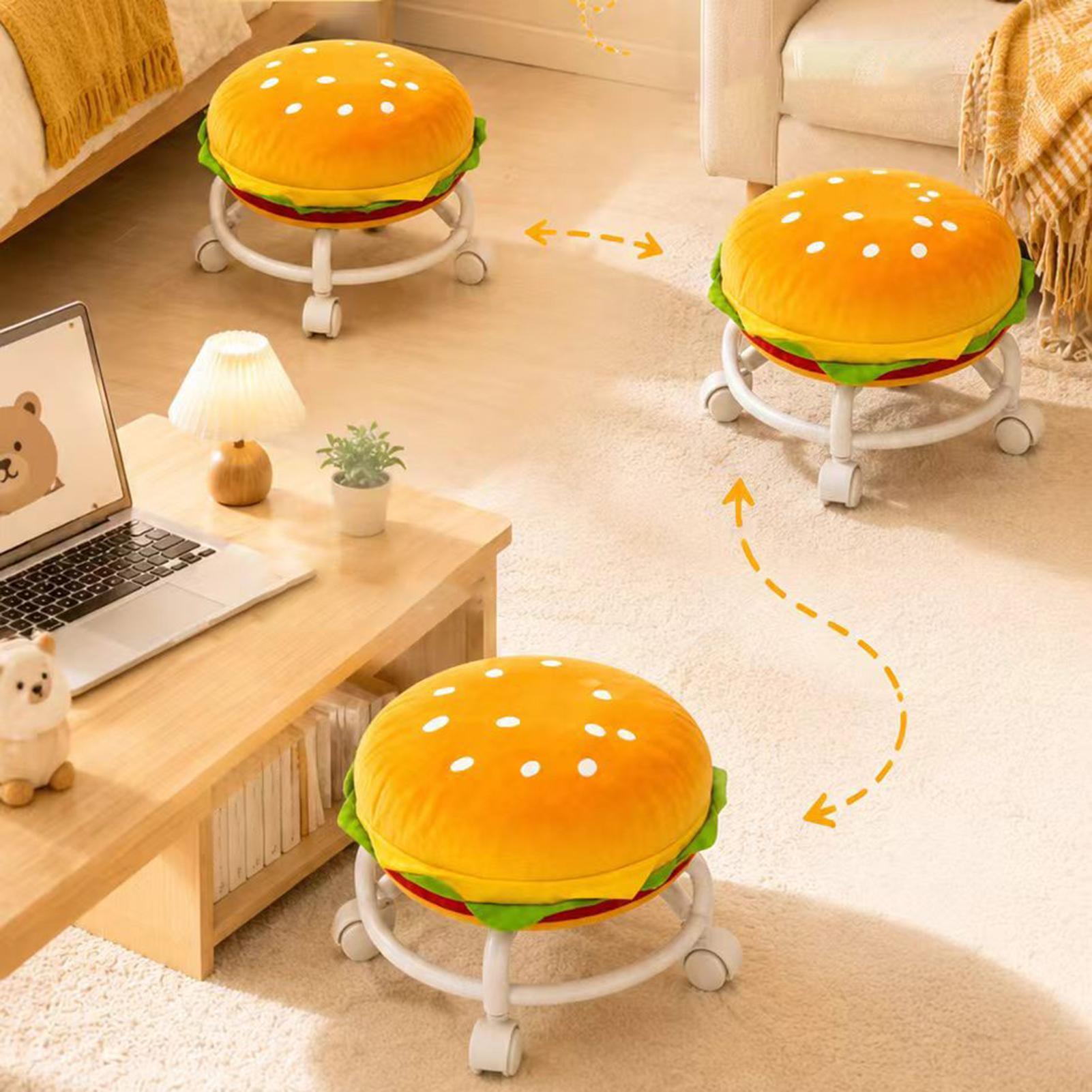 เก้าอี้สตูลมีล้อ รูปทรงแฮมเบอร - Home Decor On Wheels บทวิจารณ์และราคา