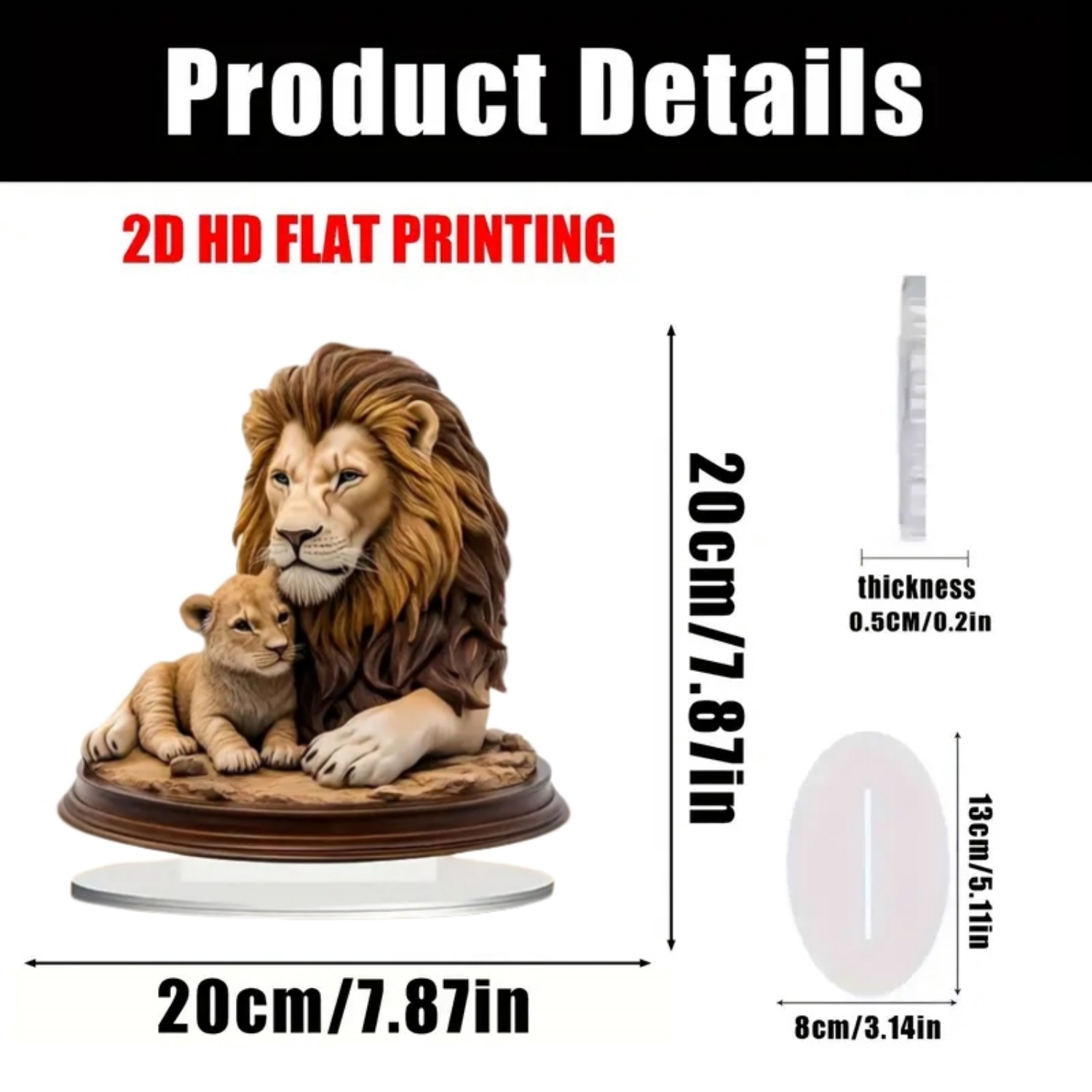 ชายรูปปั้นสิงโต,2Dแบนสัตว์อะคร - Home Decor Kit บทวิจารณ์และราคา