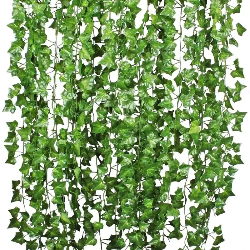 ใบไม้เลื้อยประดิษฐ์สีเขียว ใบไ - Rattan Plant Basket บทวิจารณ์และราคา
