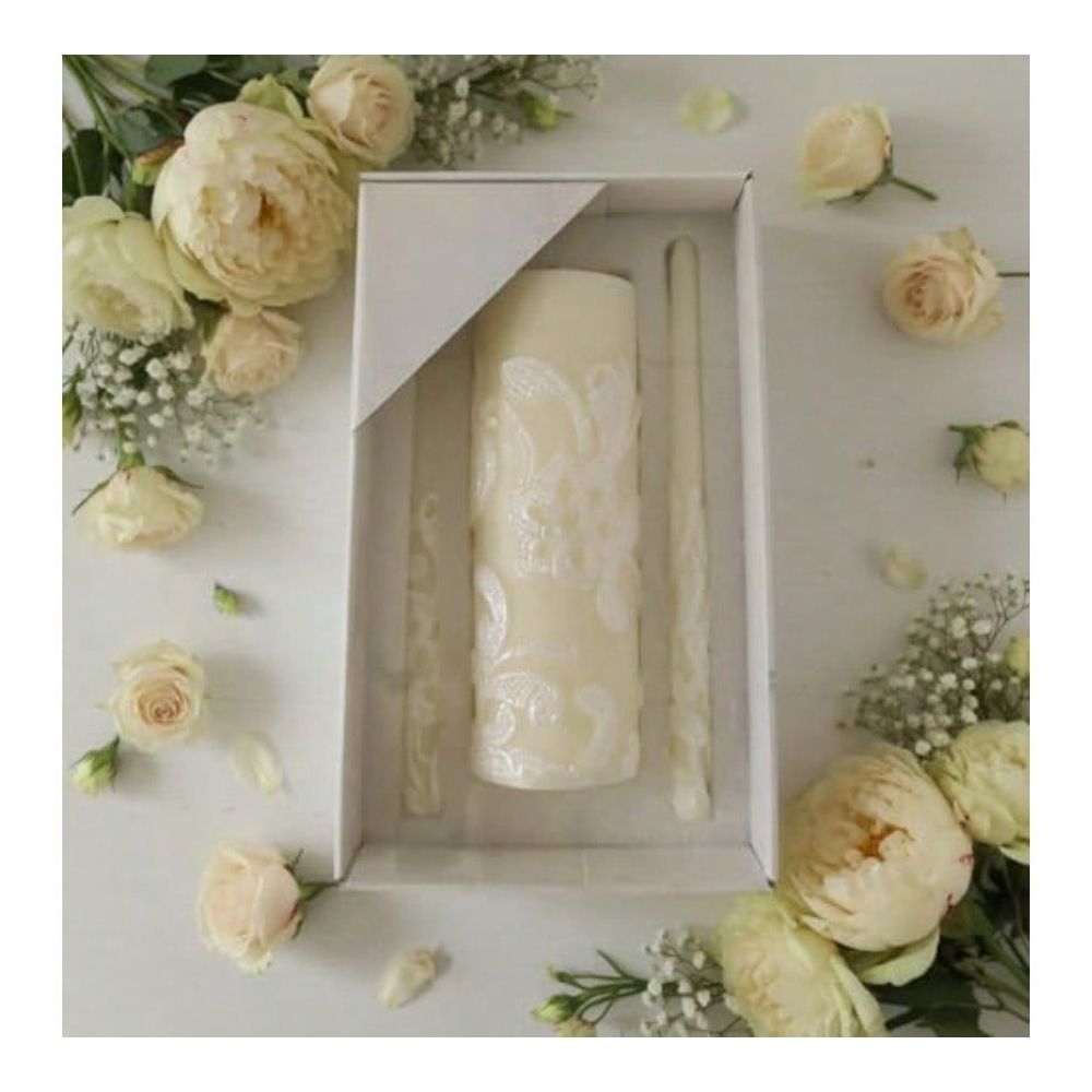ชุดเทียนแต่งงานสีครีมสูง 1 นิ้ - Home Decor Event บทวิจารณ์และราคา