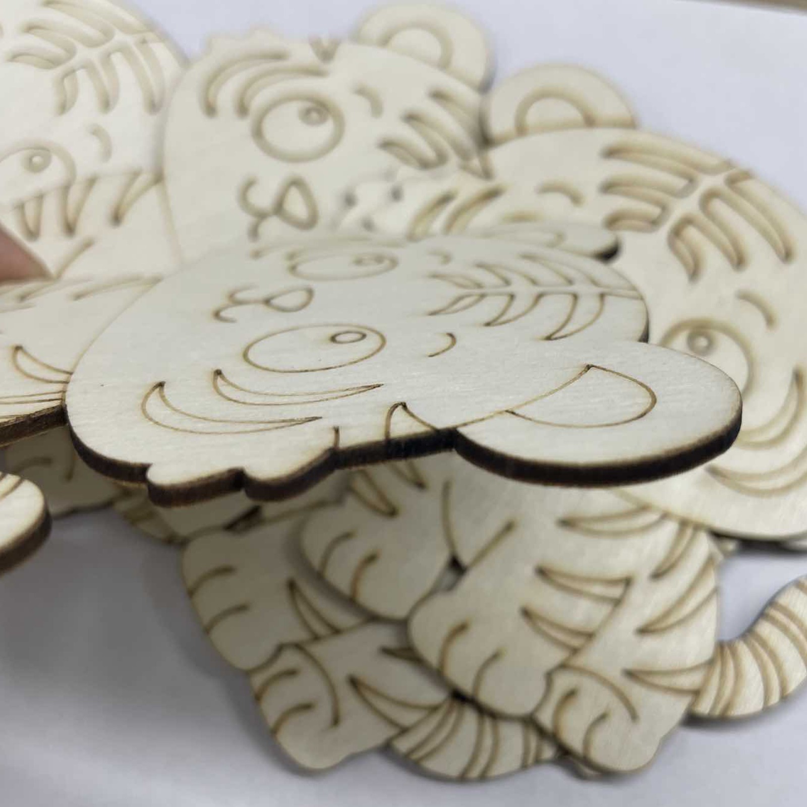 ชุดงานฝีมือไม้รูปเสือ 10 ชิ้น/ - Home Decor Handmade บทวิจารณ์และราคา