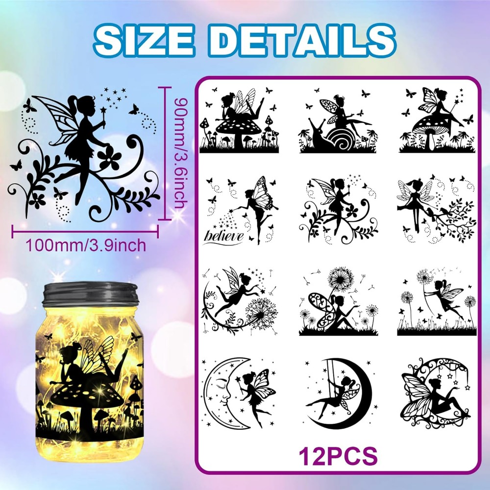 Elf Silhouette Jar Cutouts กระ - Home Decor Kit บทวิจารณ์และราคา