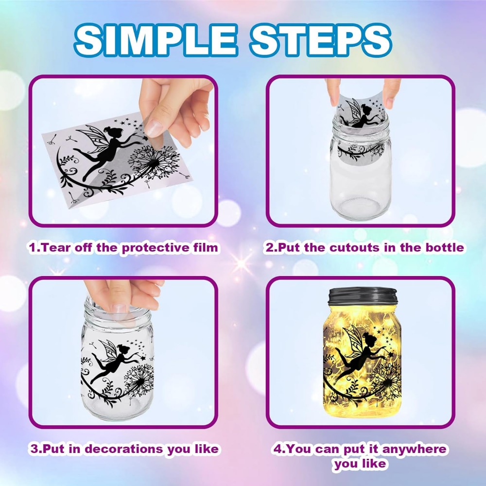 Elf Silhouette Jar Cutouts กระ - Home Decor Kit บทวิจารณ์และราคา