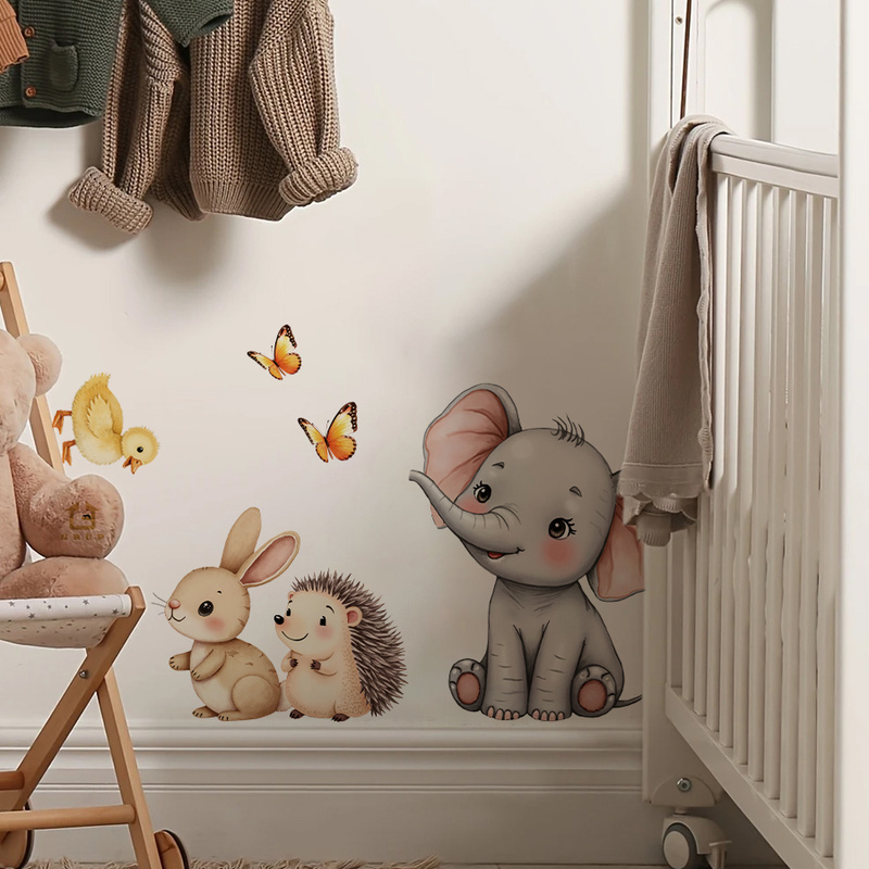การ์ตูนสัตว์สติ๊กเกอร์ติดผนัง- - Home Decor Kit บทวิจารณ์และราคา