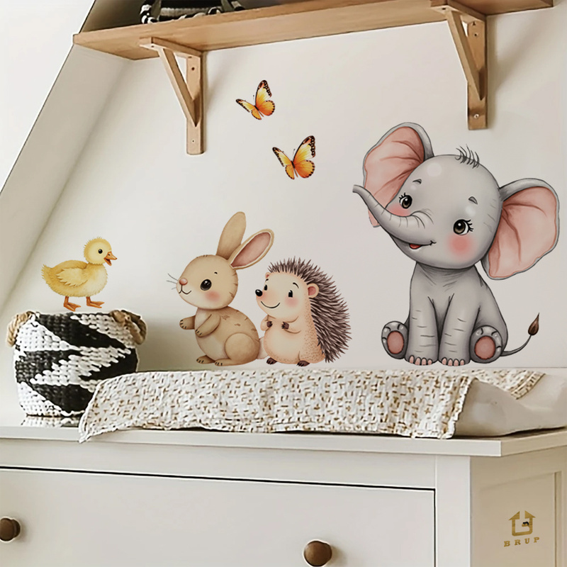 การ์ตูนสัตว์สติ๊กเกอร์ติดผนัง- - Home Decor Kit บทวิจารณ์และราคา