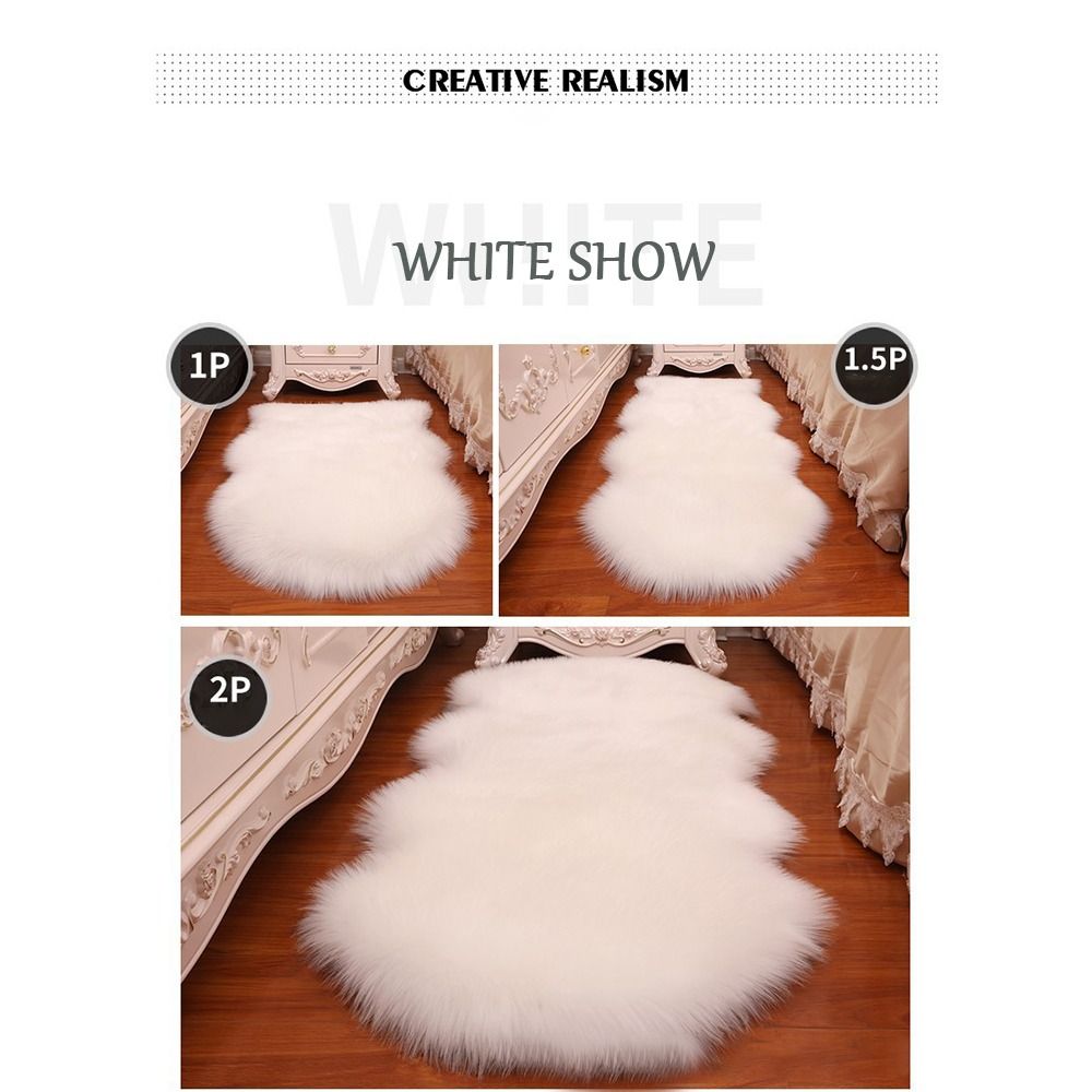 พรมขนแกะเทียม ซักได้ นุ่มฟู ขน - Cowhide Rug Faux บทวิจารณ์และราคา