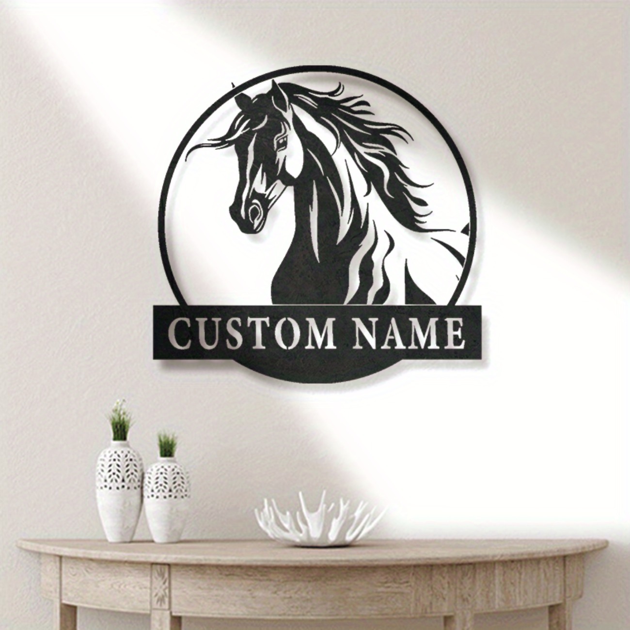 งานศิลปะติดผนังรูปม้าโลหะทำมือ - Home Decor Handmade บทวิจารณ์และราคา