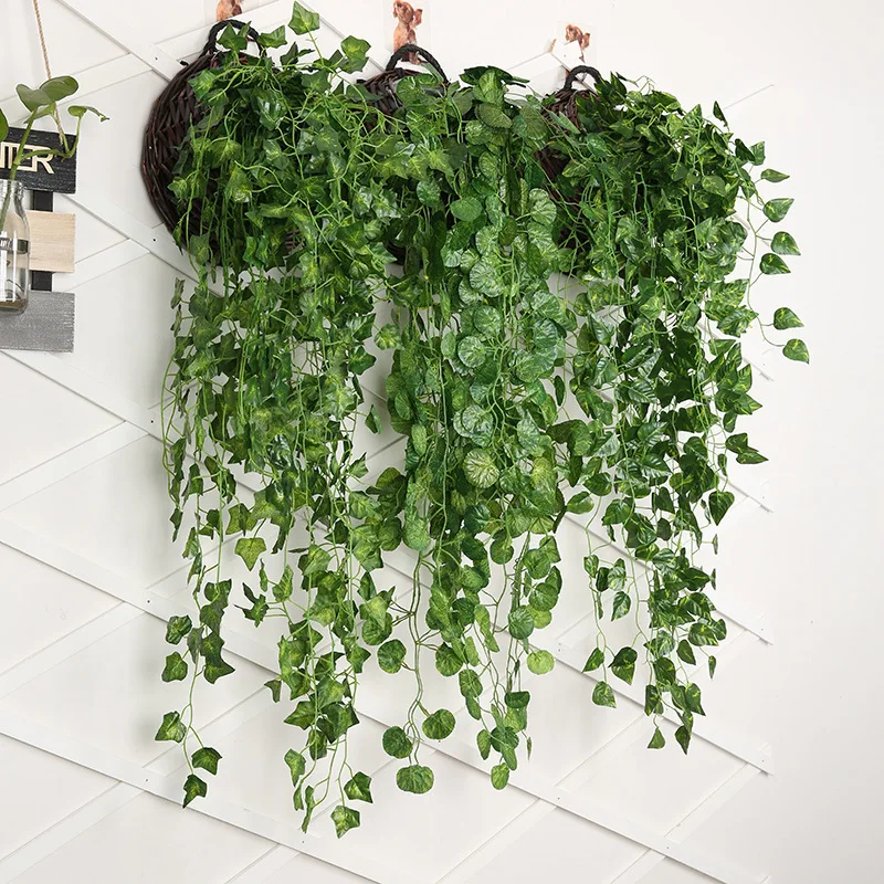 90ซม.ประดิษฐ์หัวไชเท้าสีเขียวผ - Rattan Plant Basket บทวิจารณ์และราคา