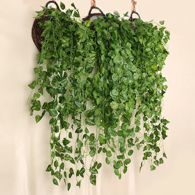 90ซม.ประดิษฐ์หัวไชเท้าสีเขียวผ - Rattan Plant Basket บทวิจารณ์และราคา