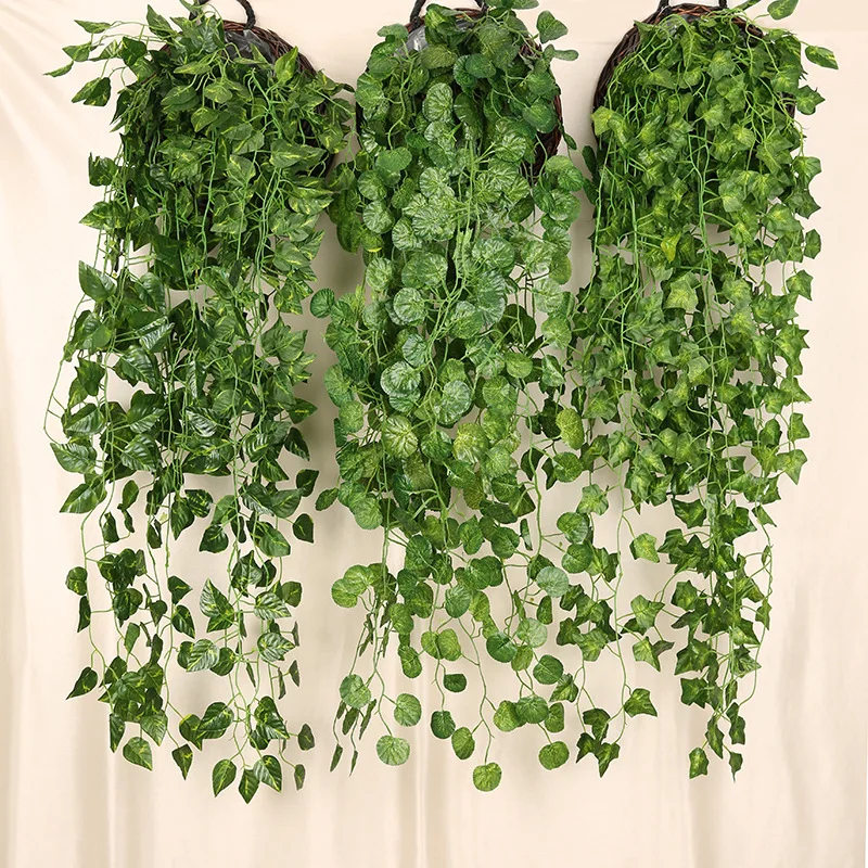 90ซม.ประดิษฐ์หัวไชเท้าสีเขียวผ - Rattan Plant Basket บทวิจารณ์และราคา