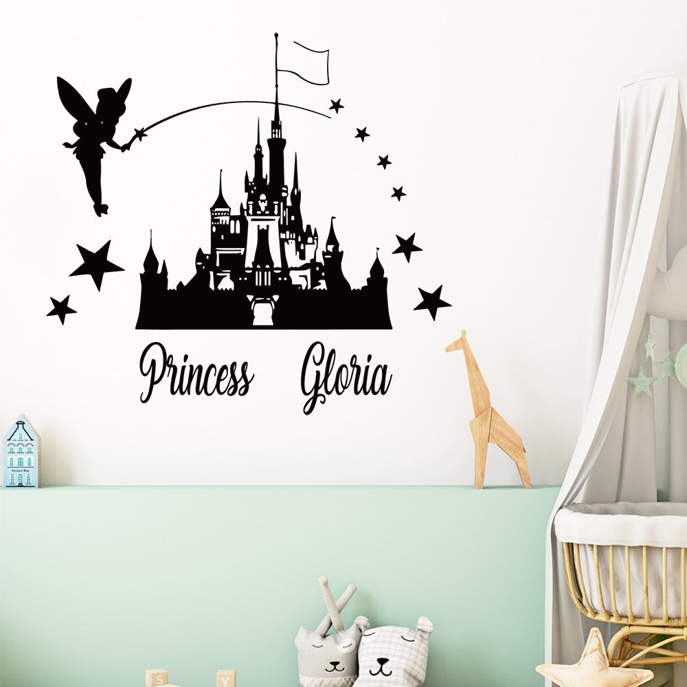 1PC การ์ตูนปราสาทนางฟ้าปรับแต่ - Home Decor Wall Stickers บทวิจารณ์และราคา