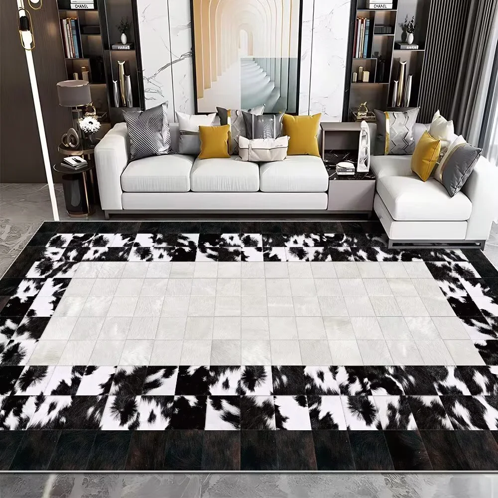 พรมในห้องนั่งเล่นหรูหราหนังวัว - Cowhide Rug Faux บทวิจารณ์และราคา