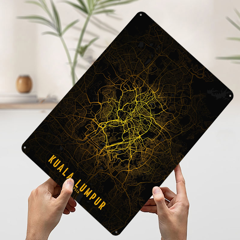 โปสเตอร์พิมพ์แผนที่เมืองกัวลาล - Home Decor Kuala Lumpur บทวิจารณ์และราคา