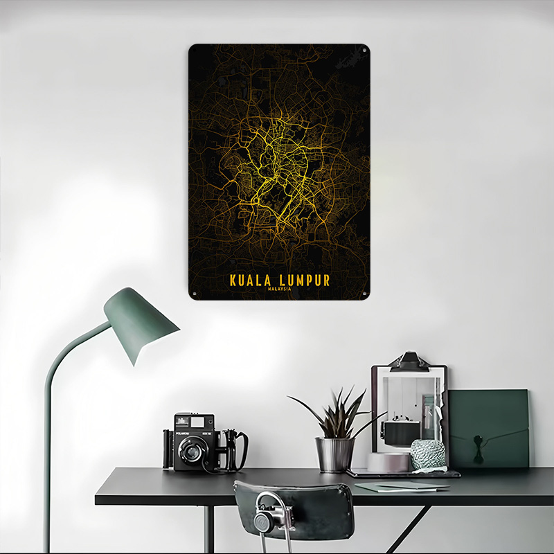 โปสเตอร์พิมพ์แผนที่เมืองกัวลาล - Home Decor Kuala Lumpur บทวิจารณ์และราคา