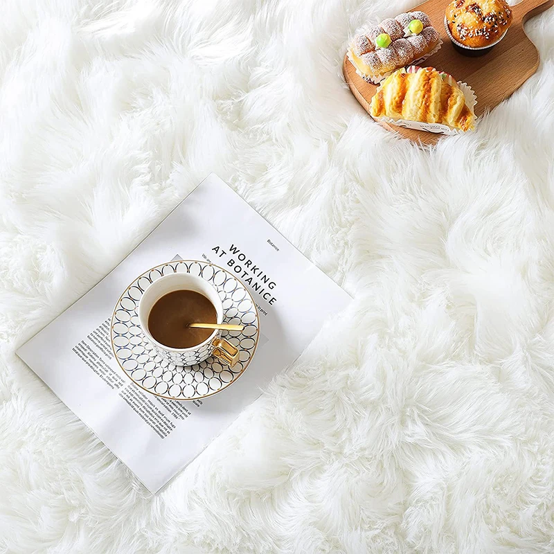 Luxury Faux FUR พรมขนาดใหญ่ So - Cowhide Rug Faux บทวิจารณ์และราคา