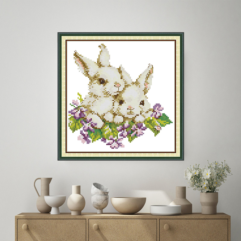 ชุดปักครอสติชลายพี่น้องกระต่าย - Home Decor Outlet บทวิจารณ์และราคา